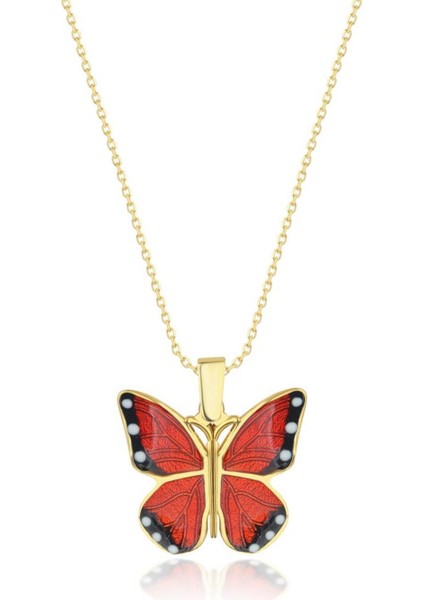 925 Ayar Gümüş Açılabilen Kelebek Kolye indirimleri