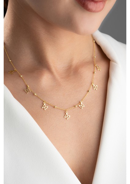 925 Ayar Gümüş Kelebekli Şans Kolye fiyatları