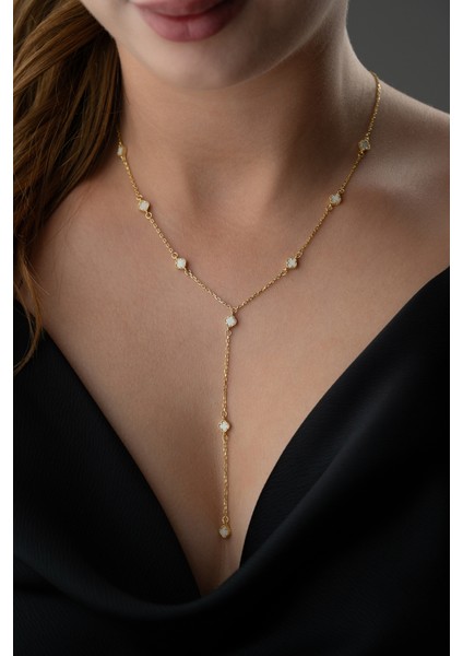 925 Ayar Gümüş Yonca Y Kolye fiyatları