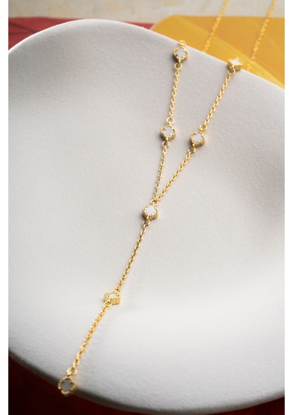 925 Ayar Gümüş Yonca Y Kolye indirimleri