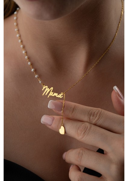 925 Ayar Gümüş Kişiye Özel Incili Isim Kolye