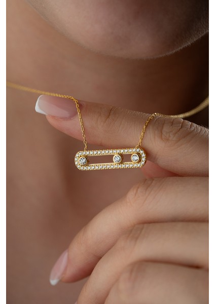 925 Ayar Gümüş Zirkon Taşlı Trend Kolye fiyatları