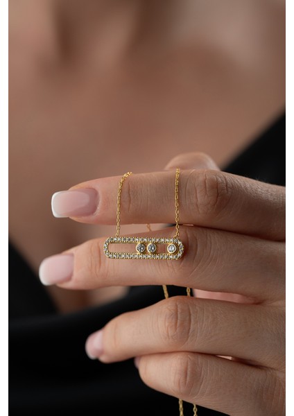 925 Ayar Gümüş Zirkon Taşlı Trend Kolye modelleri