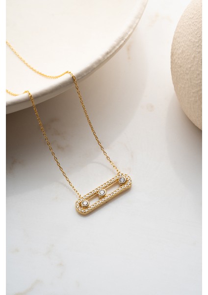 925 Ayar Gümüş Zirkon Taşlı Trend Kolye fırsatları