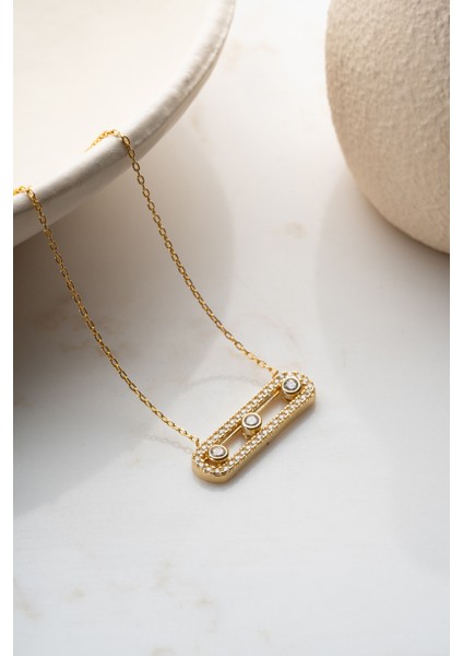 925 Ayar Gümüş Zirkon Taşlı Trend Kolye indirimleri