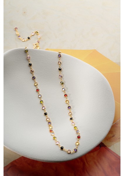 925 Ayar Gümüş Mix Taşlı Kolye fırsatları