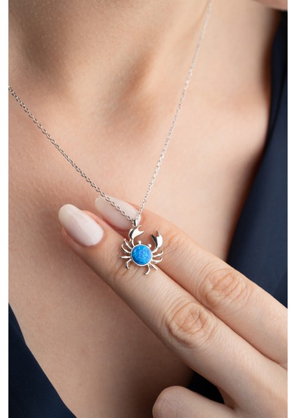 925 Ayar Gümüş Yengeç Kolye fiyatları