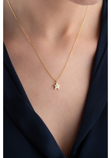 925 Ayar Gümüş Yıldız Kolye