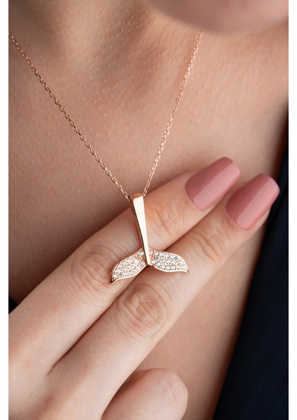 925 Ayar Gümüş Balina Kuyruğu Kolye fiyatları