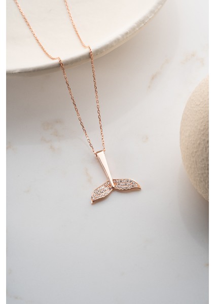 925 Ayar Gümüş Balina Kuyruğu Kolye fırsatları