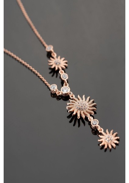 925 Ayar Gümüş Akışlı Güneş Kolye modelleri