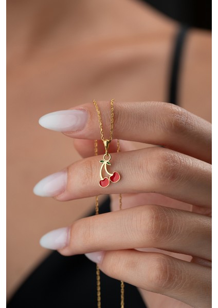 925 Ayar Kiraz Kolye