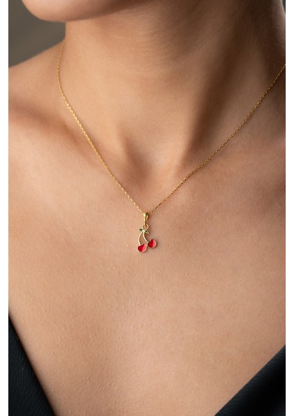 925 Ayar Kiraz Kolye modelleri