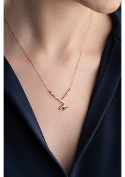 925 Ayar Gümüş Göz Kolye