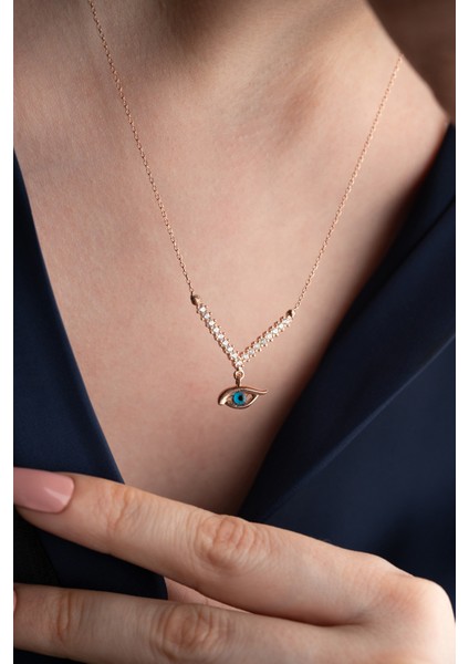 925 Ayar Gümüş Göz Kolye modelleri