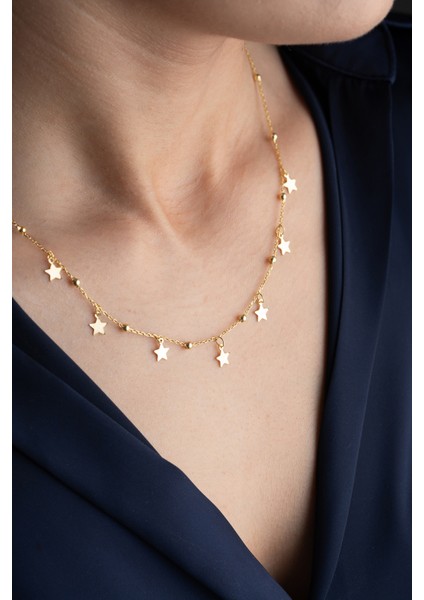 925 Ayar Gümüş Yıldızlı Şans Kolye fiyatları