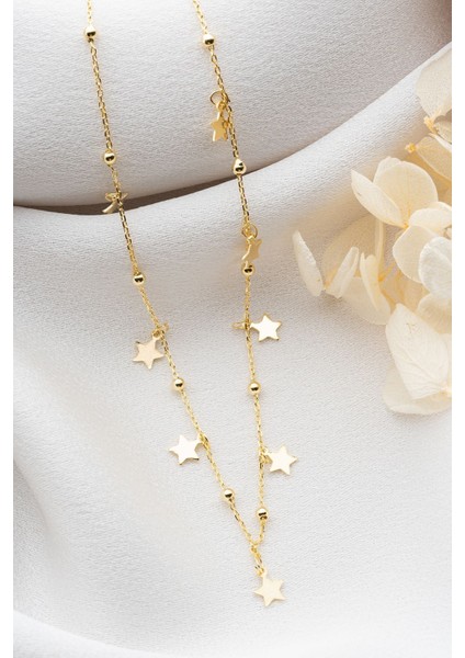 925 Ayar Gümüş Yıldızlı Şans Kolye modelleri