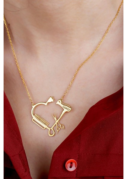 925 Ayar Gümüş Isimli Kuaför Kolyesi fiyatları