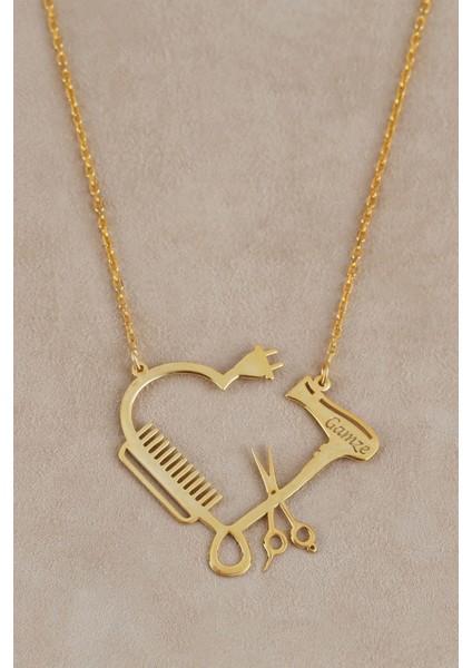 925 Ayar Gümüş Isimli Kuaför Kolyesi modelleri