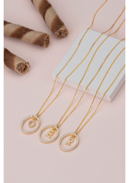 925 Ayar Gümüş Harfli Halka Kolye modelleri