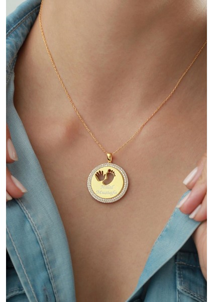 925 Ayar Gümüş El Ayaklı Kişiye Özel Isimli Kolye fiyatları