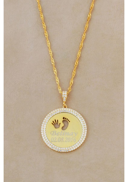 925 Ayar Gümüş El Ayaklı Kişiye Özel Isimli Kolye modelleri