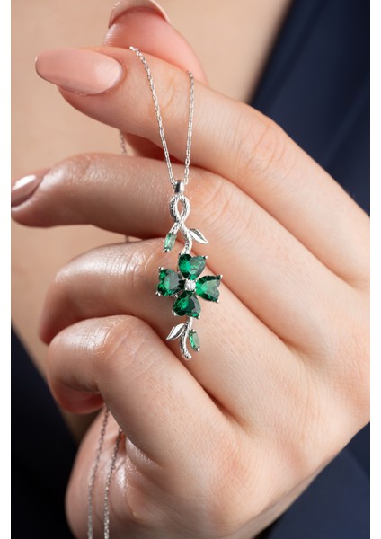 925 Ayar Gümüş Dönen Çiçek Kolye fiyatları