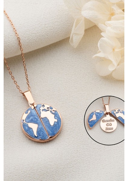 925 Ayar Gümüş Açılabilen Isimli Dünya Kolye fiyatları