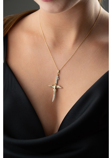 925 Ayar Gümüş Elifvav Kolye