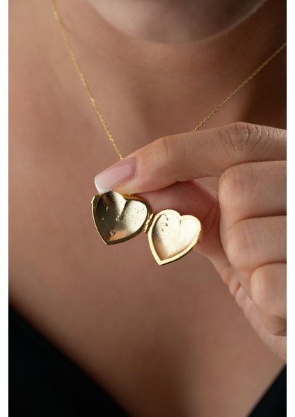 925 Ayar Gümüş Resimlik Kalpli Kelebekli Kolye modelleri