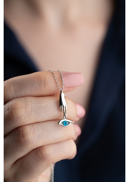 925 Ayar Gümüş Göz Kolye fiyatları
