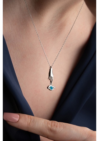 925 Ayar Gümüş Göz Kolye modelleri