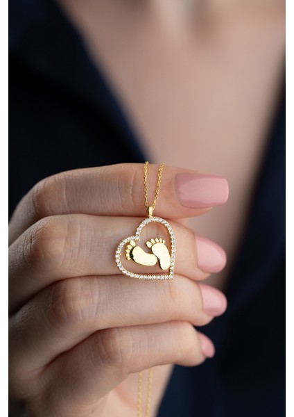 925 Ayar Gümüş Ayak Izi Kolye fiyatları