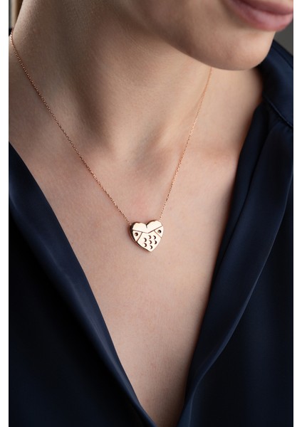 925 Ayar Gümüş Isim Yazılabilen Kalp Kolye