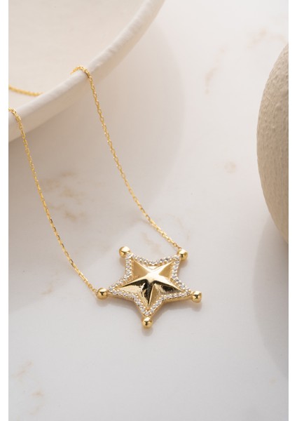 925 Ayar Gümüş Yıldız Kolye fırsatları