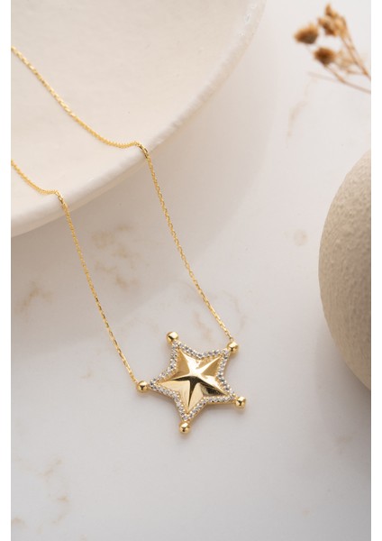 925 Ayar Gümüş Yıldız Kolye indirimleri