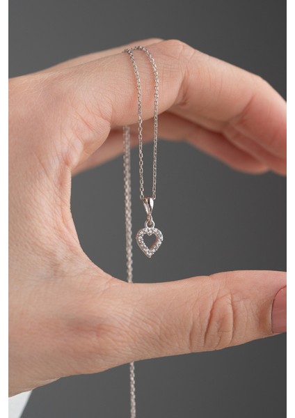 925 Ayar Gümüş Minik Kalp Kolye fırsatları