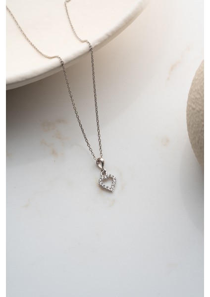 925 Ayar Gümüş Minik Kalp Kolye indirimleri