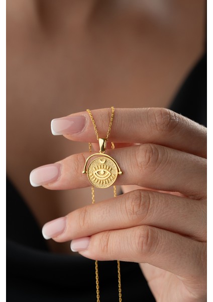 925 Ayar Gümüş Taşsız Göz Kolye modelleri