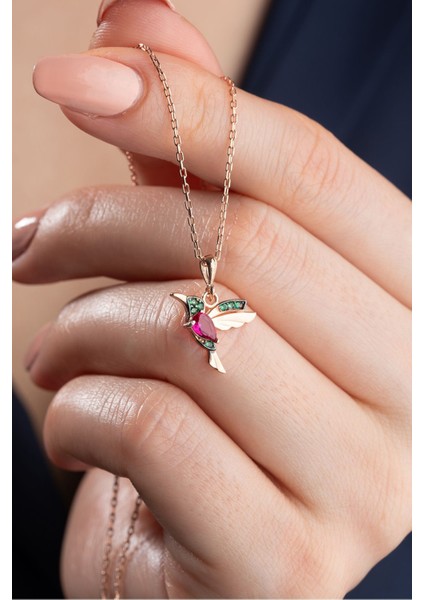 925 Ayar Gümüş Arı Kuşu Kolye