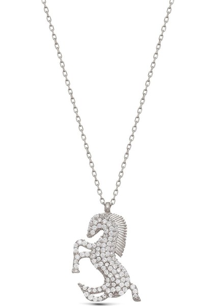 925 Ayar Gümüş Şahlanan At Kolye fırsatları