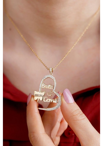 925 Ayar Gümüş Isimli Tarihli Kelebekli Kalp Kolye fiyatları