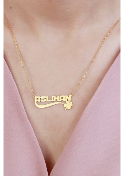 925 Ayar Gümüş Yoncalı Isimli Kolye fiyatları