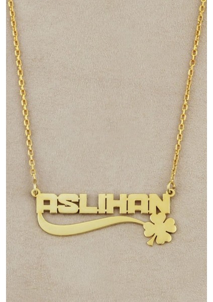 925 Ayar Gümüş Yoncalı Isimli Kolye modelleri