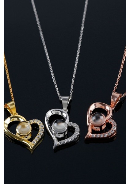 925 Ayar Gümüş 100 Dilde Seni Seviyorum Yazılı Projektör Kolye indirimleri