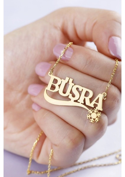 925 Ayar Gümüş Kartanesi Isimli Kolye