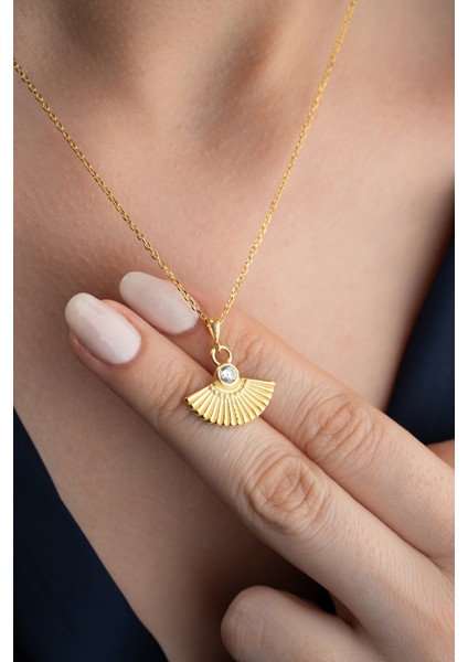 925 Ayar Gümüş Yelpaze Model Kolye fiyatları