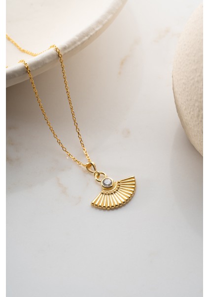 925 Ayar Gümüş Yelpaze Model Kolye indirimleri