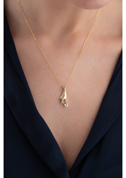 925 Ayar Gümüş El Kolye