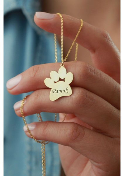 925 Ayar Gümüş Isimli Pati Kolye